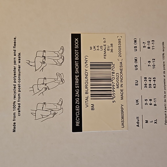 HUNTER NIB Boot Socks for Original Hunter Short Boots Sz M - Picture 4 of 4